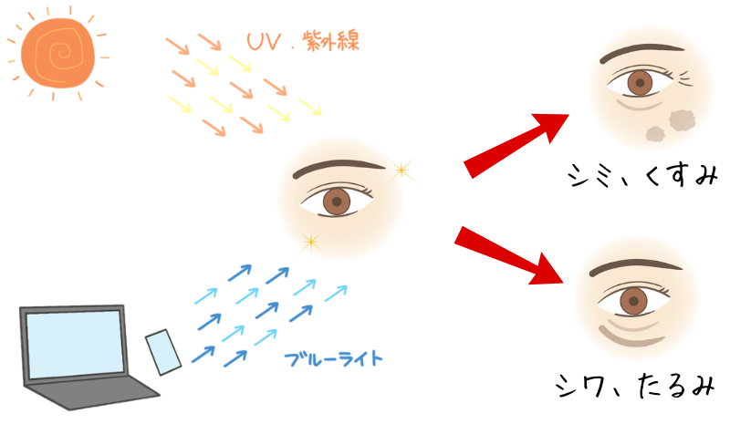 目の紫外線をカバーすることが大切